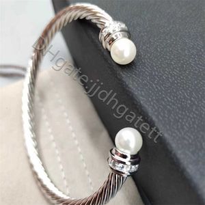 Bracener femme bracelet argent torsadé bracette bracele femmes hommes de mode bracelets charme de charme de fil 5 mm bijoux de créateur bijoux exquis accessoires de cerceau simples ie4a