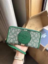 Femme Designer COA Wallet Zipper Credit Card Holder Marque Full Letters Full Ferme Mens Luxury Purse Cardolers Fashion Wallets Handsbag