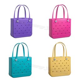 Donna designer Eva Bogg Bag Tote Large Shopping Basket Bags Lady H195I Storage Washable Beach Silicone Bog Bag Borsa Eco Jelly Candy