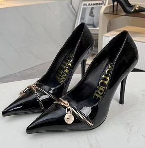 Vrouwontwerper Heel Dress Shoes Luxury High Heel Designer schoenen 10,5 cm schoen Pointed Teen Pumps Wedding Classics Fashion