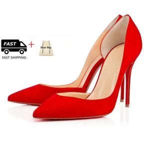 Femme Designer Heel Redbottoms Chaussures habitaires Red Bottoms chaton High Heels Platform Black White Sliver Gold Nude Slingback Round Toes pointues Pompes S S 89