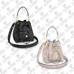 Vrouw ontwerper luxe mode casual lock bucket backpack schoolbag topkwaliteit m57687 m57688 zak snelle levering