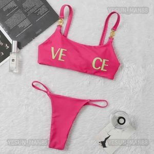 Femme Designer De Luxe versages Maillot De Bain Classique Femmes Sexy Costume D'été Plage Lettre Impression Bikini Maillots De Bain 2 Pièces