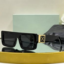 Gafas de sol rectangulares de diseñador de mujer con fibra de acetato Metal clásico de marco grande retro combinado con gafas de sol de lujo y hombre ultra grueso OE 049 Gafas de sol de lujo