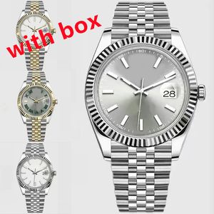 Vrouw Diamanten Horloge 41/36mm Automatische 31mm/28mm Horloges Met Doos Saffier Waterdichte Horloges Heren Luxe Gouden Horloge Ronde Roestvrij Stalen Horloges XB03 B4