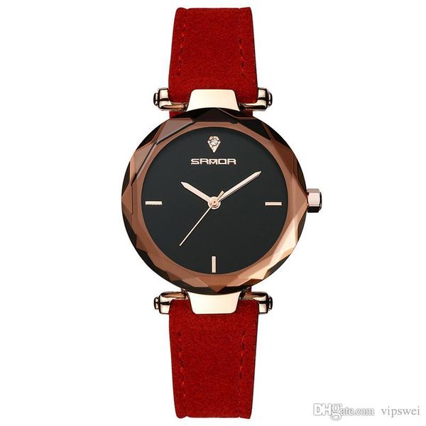 Femme robe montre cadeau étanche en peluche en cuir de luxe mode Quartz vêtements fille étudiant montres horloge montre-bracelet