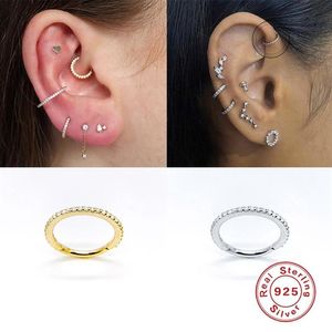 Vrouw Oorbellen 925 Sterling Zilver Huggies Pendientes Bling Crystal Kraakbeen Hoepel Oorbel Oor Bot Oorlel Piercing Gesp Hugg3074