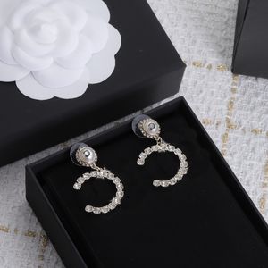 Vrouw oorbellen designer merk oorbellen brief voor vrouwen gouden charm earring voor bruiloftsjuwelen