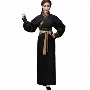 Femme élégante chinoise Hanfu traditionnelle ancienne dynastie Han Costume de danse femmes scène Performance fête nouvel an vêtements x73Q #