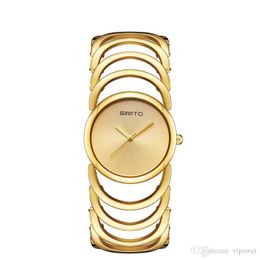 Vrouw mode jurk horloges holle armband riem hand quartz horloge eenvoudige ontwerp goede gift waterdichte polshorloge luxe hoog