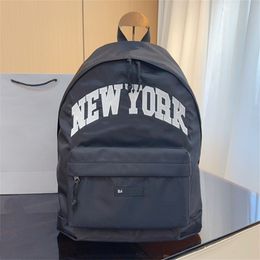 Mochilas de nailon negro para hombre, mochila de diseñador, mochila escolar, mochila de lujo para exteriores, letras de gran capacidad, TOP