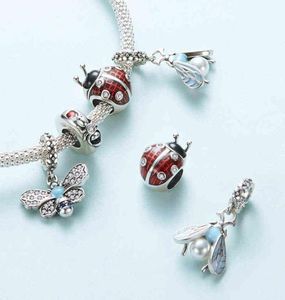 Vrouw fijne sieraden dier hanger bijen charm kralen passen armband DIY sterling zilver 925 ketting charmes maken 78229956116134