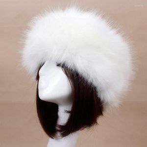 Femme moelleux fourrure casquette russe chaud casquette Faux bandeau dames hiver épais oreille Muff bonnet/crâne casquettes Oliv22