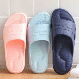 Vrouw Home Travel Ecofvriendelijke Eva Slippers Antislip Simple Indoor Badkamer Cool Dragging Paar eenvoudige casual schoenen Dia's voor mannen J220716