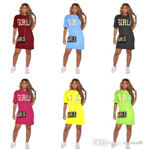 Femme Station Internationale Mode Casual Solide Couleur Lettre Imprimé Robe Desinger Robe Casual Robes De Soirée Moulante Vêtements