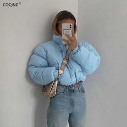 Vrouw jas parkas winterkleren vrouwen bubble bijgesneden puffer jas plus size kleding kawaii streetwear k20y09484 210712