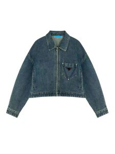 Vrouw jassen jassen denim shirt ontwerper jeans jas wassen blauwe streetwears jas windbreaker lange mouwen zakken shirts s-xl