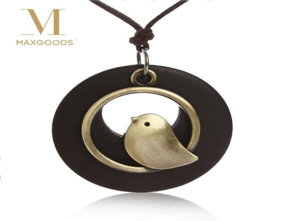 Femme bijoux déclaration colliers pendentifs oiseau en bois perle pendentif vintage Long collier femmes cadeau de noël 8051669