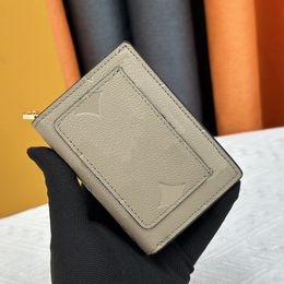 Mujer cuero de cuero billetera diseñadores de cubierta de embrague Brazza Point carteras de cartas con caja original 81994