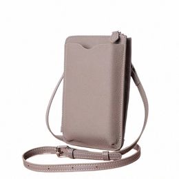 Femme Luxury Marque Grande capacité CELL PHE SAG INITIALS CUSTURES COWHIDE MOBILE POCHETTE FEMME POLUDÉRALLE COFFORME CROSS Body Bod W54G #