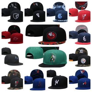 Vrouw man All sport tem Logo Ontwerper honkbal Snapbacks Verstelbare hoeden Plat katoen Borduurwerk basketbal voetbal Mesh Getailleerde flex hoed gesloten volledige outdoor pet