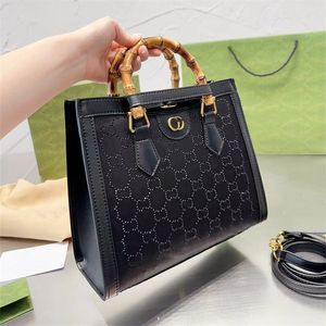 Glinsterende diamant bamboe tassen designer tas kralen crossbody draagtas kralen handtas schoudertassen luxe handtassen leer 5A 2023