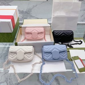 Vrouw Mini Marmont Bags Designer Bags Luxe Crossbody Chain Bag Hide Leer Leer Lady Dame Turn -koppeling Flappen Topkwaliteit 2022
