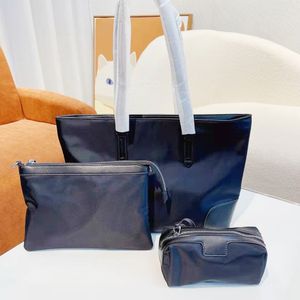 Bolsos de hombro de nailon para mujer de 3 piezas, bolso de diseñador, bolsos compuestos de gran capacidad, bolsos de mano para mujer, Mini bolso cruzado negro