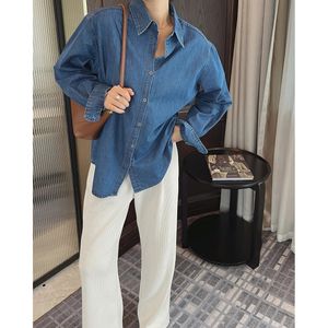 Vrouw oem denim Jean blouses shirts jassen kleding mode tops elegant vintage demi-seizoen Korean streetwear Cardigan240416