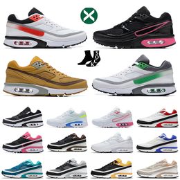 Mujer OG BW Running Shoes Running Cushion Cushion Sports 91 White Persa Violeta Cáñamo Black Paris Beijing Los Ángeles Rotterdam BWS Athletic Sneakers Sports