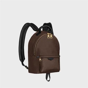Vrouw Palm Springs Backpack Soft Leather Top handgreep Handtas Women Fashion Backpacks Outdoor Mountaineering Sports Tags Crossbody B220K