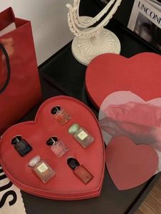 Mujer Perfume Heart Set de seis piezas 7.5ml El resto de la vida de uno es brillante Red Love Love Jade Dragon Tea Fragance My Way Love /Quicksand Version