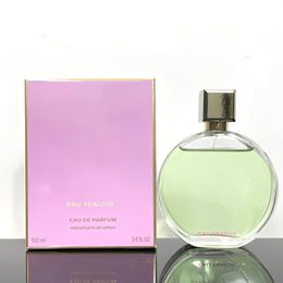 Perfumes de mujer para mujer perfume EDP botella verde fragancia elegante y encantadora spray floral notas de almizcle amaderado 100 ml de la más alta calidad