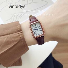 Montre à Quartz pour Femme, Design de Marque, Style de Célébrité sur Internet, Montre de Ceinture pour étudiante pour Femmes avec Un tempérament Simple, carrée, compacte et Exquise