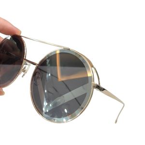 Femme des lunettes de soleil réfléchies en métal Créez un rond ultra léger associé à des objectifs polyamides F0285 pour femmes et lunettes de soleil haut de gamme Anti-UV Décoloration