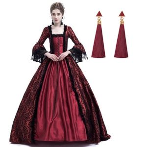 Vrouw retro elegant prinses feest Halloween Queen Palace Court Cosplay kostuums Medieval Stage -jurken