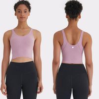 Femme Yoga Sports Bra Bodybuilding All Match Casual Gym Push Up Bras Crops High Quality Tops Indoor Outdoor Workout V￪tements L-45