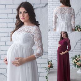 Vestidos de maternidad de encaje sexey para mujer, accesorios de maternidad, vestido de embarazo, Maxi pografía, mamá embarazada, maternidad, Clo3391