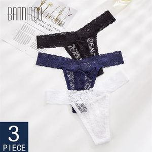 Vrouw Sexy Kanten Thongs G-String Ondergoed Voor Vrouw Slipje Plus Size Kant Sexy 3 Stuks Vrouwelijk Ondergoed Vrouw Nieuwe Thongs G-string L2714