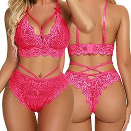 Vrouw sexy set nieuwe sexy lingerie set multolor split -kanten verleidelijke sexy lingerie vrouwen 240422