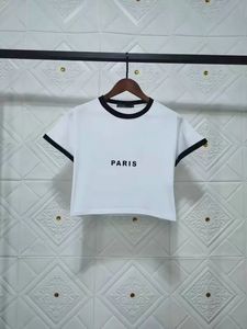 Femme Chemises Brand Designer Paris Vêtements Femmes T-shirt Top Top Tee Designer Tshirt Coton Clain à manches courte Impression Fashion Summer Us Taille 679