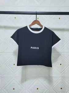 Femme chemises Vêtements Femmes Tops Womens T-shirt Crop-top Tee Designer Vêtements Tshirt Coton Cortique lettre à manches imprimées Mode 20SS Summer Pullover Female Rocks noirs