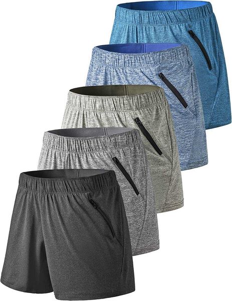 Pack d'entraînement femme 5 shorts femmes mode d'été salle de sport décontracté ensemble de salon dames vêtements de sport actifs avec poches à fermeture éclair