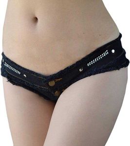 Sexyshine Low Fashion Mujer Pantalones cortos sexy para mujer Cintura de verano Rise Hot Pants Bandera americana Corte alto Mini Denim Vendaje Beach Clubwear Booty