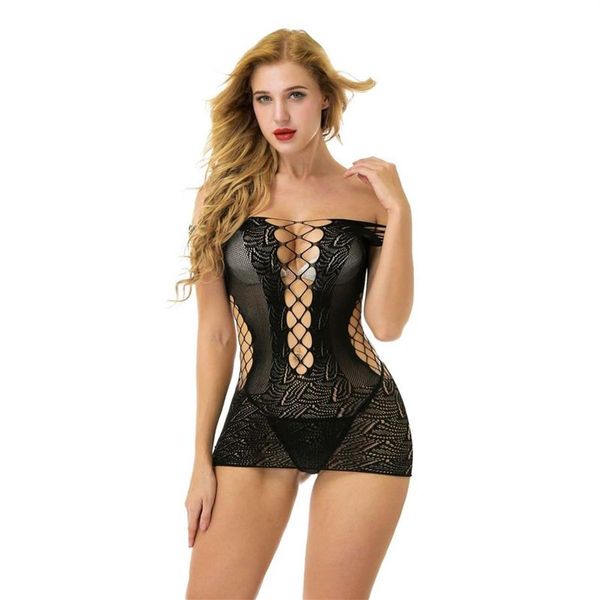 Femme jupe Lingeries ensemble sous-vêtements Sexy jarretelles fesse Jacquard uniforme tentant chemise de nuit pyjamas Sets244S