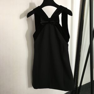 Robes dos nu Sexy pour femmes, jupes à nœud papillon, classique, sans manches, en velours, de luxe, élégante, charme, vêtements pour filles