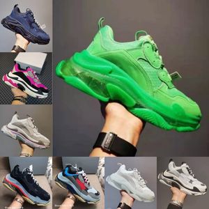 zapatillas de deporte de mujer zapatos para hombre Zapatos de diseñador Hombres Mujeres Zapatillas de deporte con plataforma Suela transparente Negro Blanco Gris Rojo Rosa azul Royal Neon Green Zapatillas de deporte para hombre Tenis Zapatos casuales