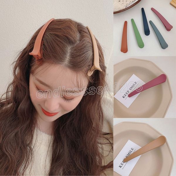 Femme solide mat maquillage épingles à cheveux grande taille pinces à cheveux Barrettes Hairgrip femmes cheveux accessoires lavage visage Hairgrip