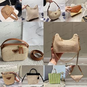 Femme Sacs de paille Rédition Satchel Crochet Sac à bandoulière tissé Hobos Sacs à main sac à main Baguettes crossbody Baguettes Lady Poute