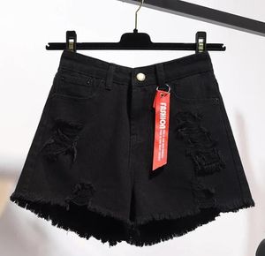 Vrouw Zomer Hoge Taille Denim Shorts Vrouwen Plus Size 5xl Losse Gat Kwasten Harajuku Hot Broek Sexy Jeans Korte Meisje lente